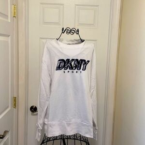 DKNY sport sweatshirt black lettering embroidered